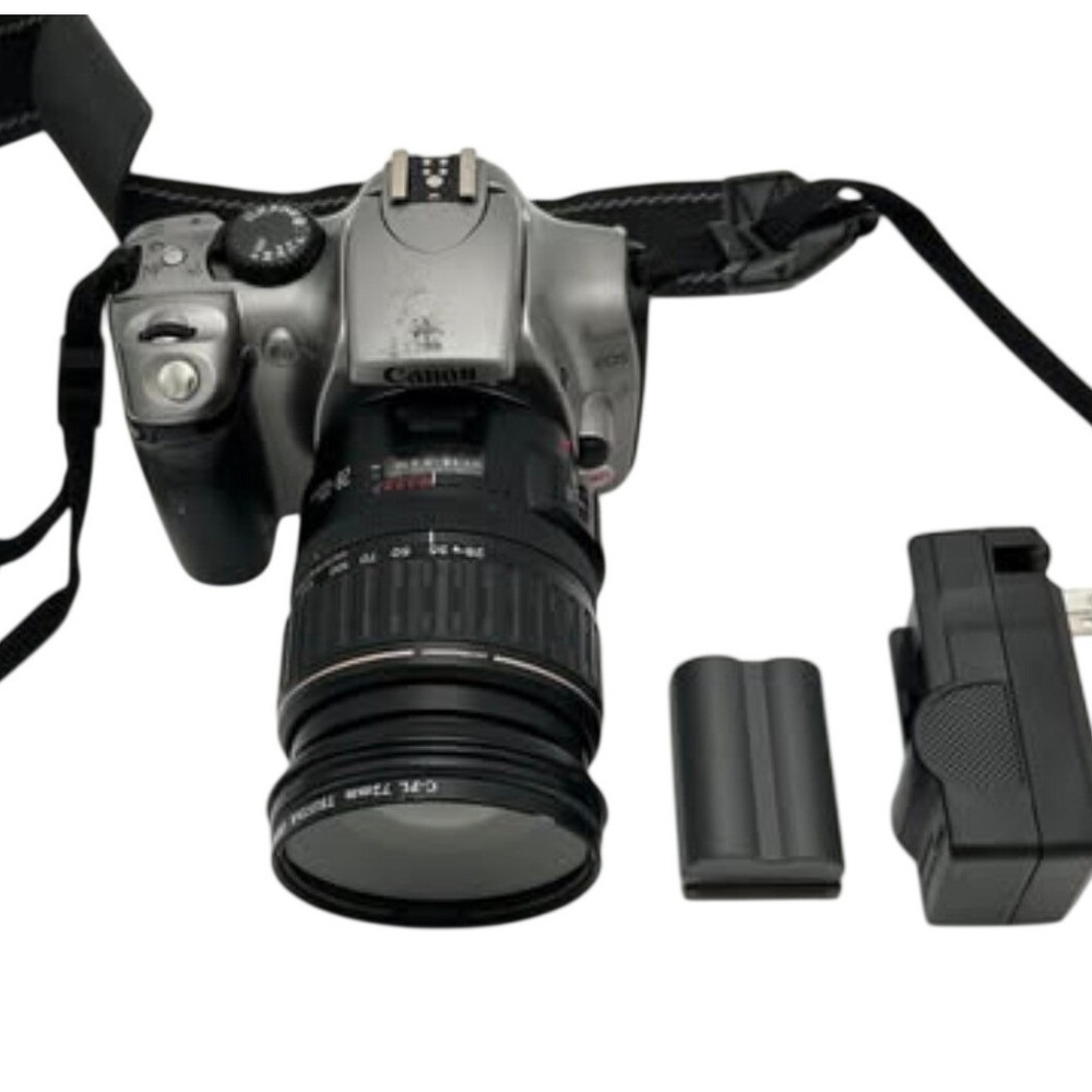 Canon EOS Digital Rebel DS6041 Silver DSLR Camera 28-135mm IS USM Lens & Battery